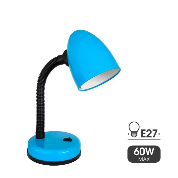 Flexo de sobremesa modelo amsterdam e27 60w color azul edm - 1