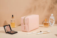 Bolsa De Viaje Portátil De Cuero PU Organizador De Maquillaje Impermeable Para Mujeres Tamaño Pequeño Medio Grande - details 9