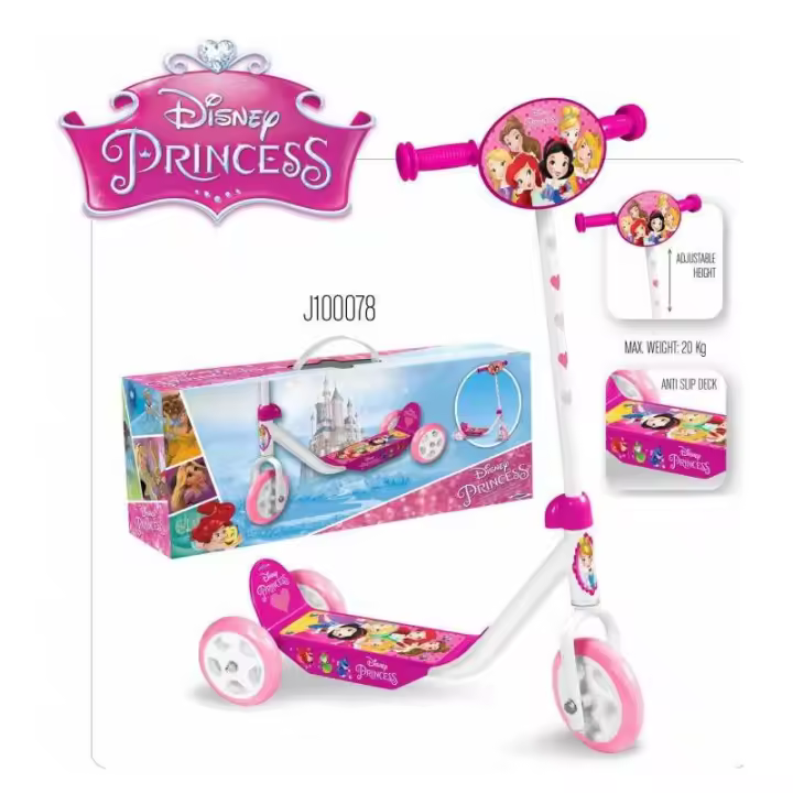 PATINETE 3 RUEDAS PRINCESAS DISNEY DE STAMP - 1