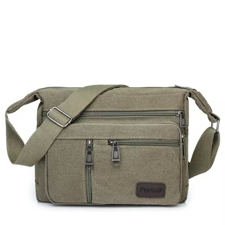Bolso de hombro de lona para hombre, bandolera informal de viaje, de lujo, a la moda, de alta calidad - 1