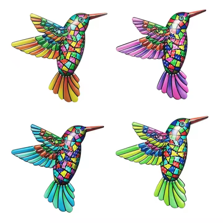 Arte De Hierro Colibrí Herramienta Artesanal Colgante Decoración De Pared Para Jardín Decoración De Hogar Decoración De Pared Para Valla Estilo Rústico Farmhouse - 1