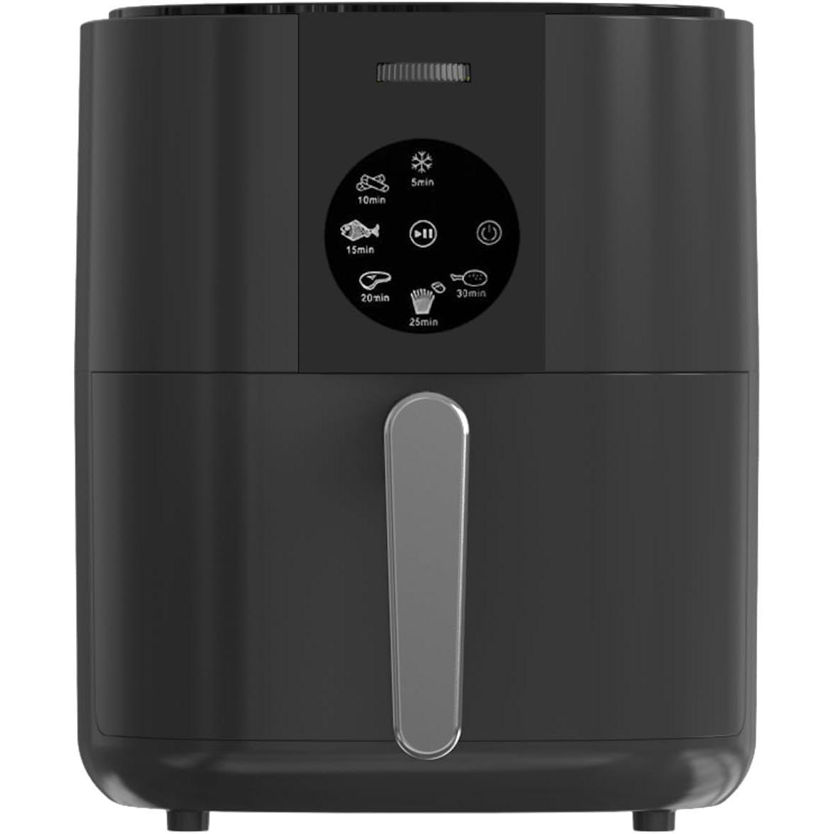 Freidora de aire sin aceite digital 7L pantalla LED táctil, cesta antiadherente, temporizador,  Negro
