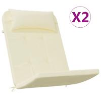 vidaXL Cojines para silla Adirondack 2 uds tela Oxford Color Antracita,  Gris,  Crema y mas Cojín Decorativo de Asiento Cojines de muebles de salon - details 3