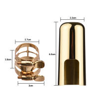 Ligadura De Saxofón Compacta Y Duradera Con Ajuste De Doble Tornillo Para Saxofón Alto Accesorio Musical De Alta Calidad - details 3
