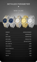 Reloj Mecánico Para Hombre CADISEN 2024 40mm Acero Inoxidable Cristal De Zafiro AR Miyota 8215 Resistente Al Agua Estilo De Negocios - details 2