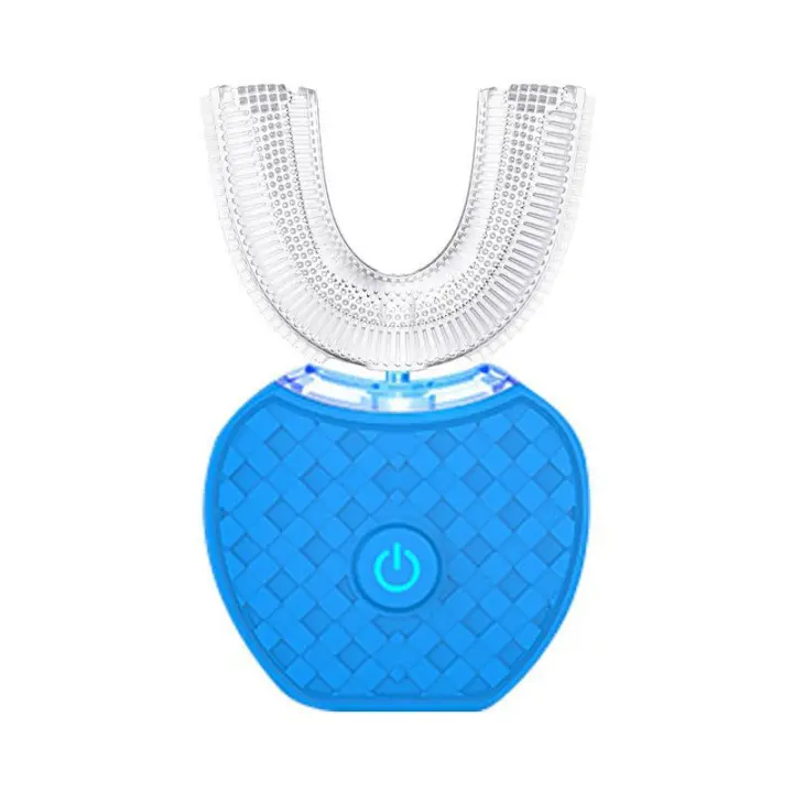 Cepillo de dientes ultrasónico automático,Cepillo De Dientes En Forma De U，Cepillos de dientes ultrasónicos de 360 \u200b\u200b° Cepillo de dientes eléctrico y Kit de blanqueamiento dental，para Cargar IPX7 a Prueba de Agua - 1