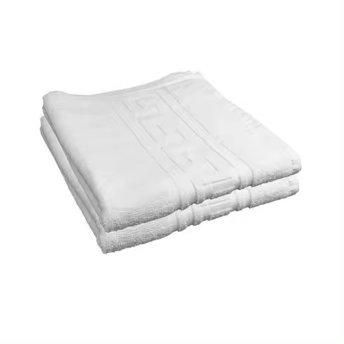 Toalla Blanca Hotel 100% Algodón Cardado 500 Gr Cenefa Greca Sibiles TC00649 - 1