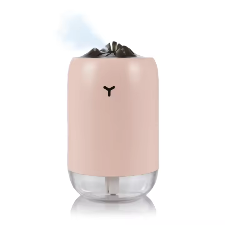 Mini Humidificador de 260 ml con Luz LED ambiental Función esterilización, compatible con hidroalcohol 8x8x14cm - 1