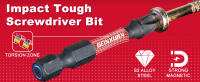 Geinxurn Impact Tough #2 Phillips 3 En. Insert Driver Bits Conjunto De Bits De Destornillador Eléctrico PH2 Con Acero De Aluminio - details 2