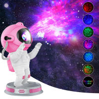 Proyector De Noche Estelar Con Timer Y Control Remoto Astronauta Galaxia Nebulosa Rosa 360° Ajustable Decoración Para Habitación De Niños - details 0