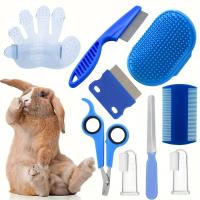 Set De 9 Piezas Para Baño De Mascotas Con Cepillo Para Gatos Y Perros Incluye Afilador De Uñas Y Cepillo Para Pecho De Pulgas - details 0