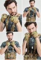 Guantes Tácticos Multicam Unisex Antideslizantes Militar Bicicleta Airsoft Motocicleta Paintball Trabajo Equipamiento Camuflaje Dedos Completos - details 2
