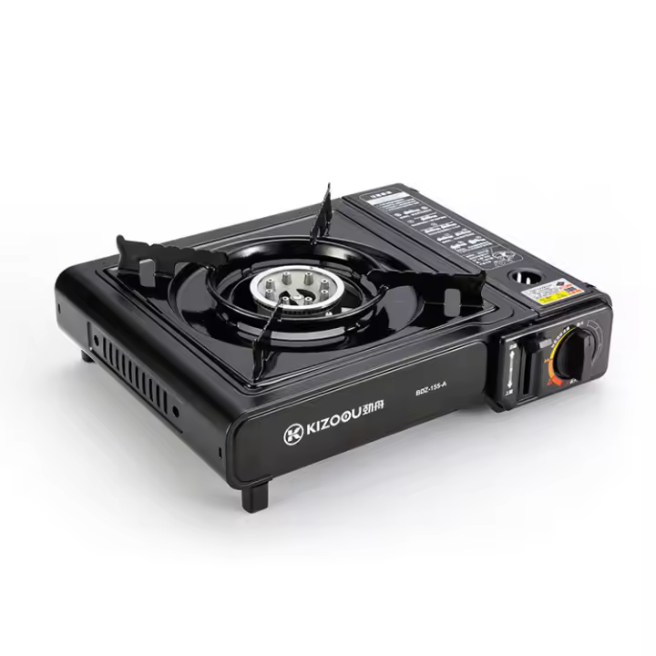 Horno portátil para exteriores, estufa liviana, equipo de cocina para acampar, equipo de emergencia, adecuado para cocinar en campamentos, estufa de gas para exteriores, estufa de cassette portátil para el hogar - 1