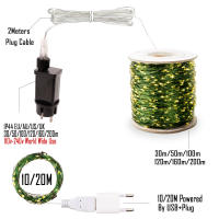 Guirnalda De Luces LED Verdes Para Arbol De Navidad Decoración De Hogar Y Exterior Impermeable Mini LED Para Fiesta Y Boda - details 2