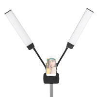 Luz De Video LED Flexible Con Dos Brazos Iluminación Doble Color Dimmer 3 Modos De Iluminación Soporte Para Teléfono Para Transmisiones En Vivo - details 10