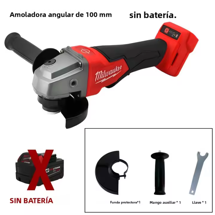 Milwaukee Engranaje Angular Eléctrico 100/125MM Sin Cable Para Polimolde Y Corte Potente Herramienta Eléctrica Compatible Con Batería De 18V - 1
