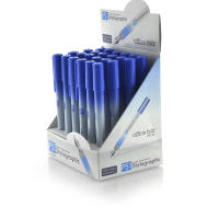 Office Box, Pack de 6 Plumas Estilográfica Desechable de tinta Azul con Punta metálica y visor de tinta, Tinta fluida y escritura suave, Ideal para escribir y lettering. - details 2