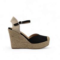 Calzados soraia, Sandalia de antelina y plataforma de yute, espardeñas de cuña, para mujer. - details 0