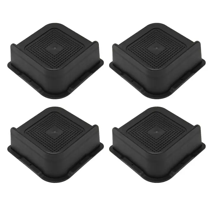 elevadores de cama ABS en forma de L, antideslizantes, para patas de silla, para escritorios, armarios, sofás, mesas, color negro, 5,1 cm/2 pulgadas - 1