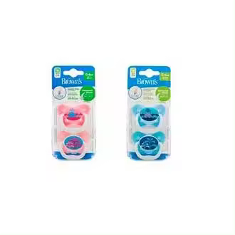 Chupete Dr Browns Prevent Escudo Mariposa T-1 0-6 Meses 2Uds - 1