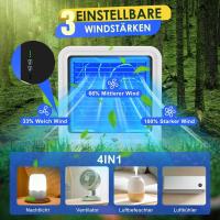 Aire acondicionado portátil, ventilador USB 3 en 1 con refrigeración líquida, tanque de agua, 3 velocidades de viento, enfriador de aire portátil para dormitorio y oficina - details 0