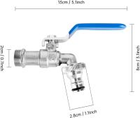 Grifo de jardín 1/2 20mm para patio terraza y exteriores con conector de manguera | Resistente y duradero | Grifo de esfera | Suministros Castro - details 1
