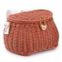 Cesta De Bicicleta Para Niños Accesorios De Bicicleta Hecha De Plástico Y Hilo Tela Adecuada Para Bicicletas Y Scooters Color Variado Tamaño Approx 18cm X 15cm X 13cm - details 18