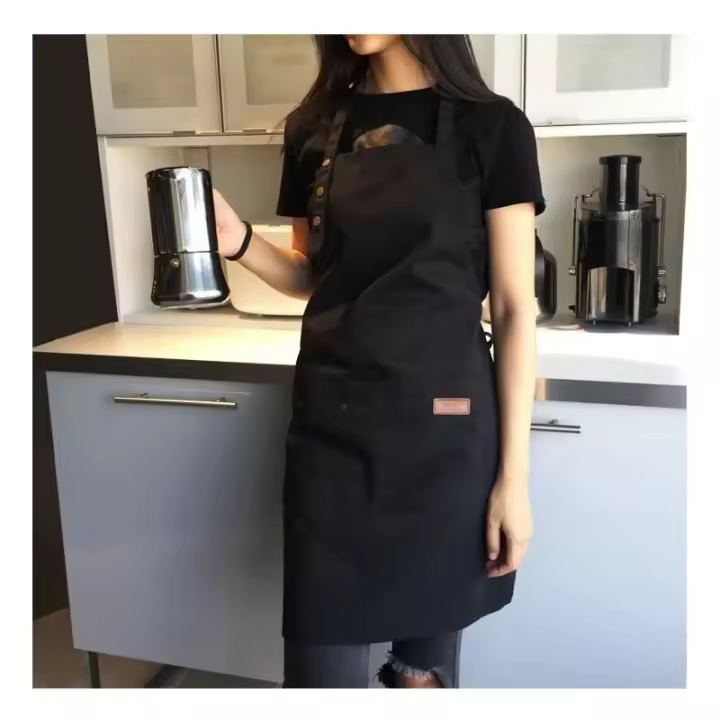 Nueva Moda Del Delantal De Cocina Para Mujer Y Hombre Chef Trabajo Delantal Para Barbacoa Restaurante Bar Tienda Salones De Belleza Estudios Uniforme - 1