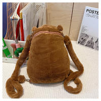 Mochila De Peluche Kawaii Con Capybara Simulación De Flor Y Fruta Para Niños Mochila De Hombro Para Novia Regalo Tamaño 28cm Material Algodón - details 39