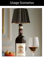 Lámpara De Noche Inalámbrica LED Para Botellas Con Control Táctil De 3 Colores Y Ajuste Sin Fin Para Barra Vino Mesas Luz De Mesa - details 5