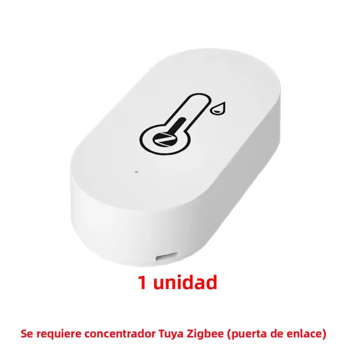 Sensor Inteligente De Temperatura Y Humedad ZigBee Tuya Para Interior Controlado Por Alexa Y Google Home Batería Incluida - 1