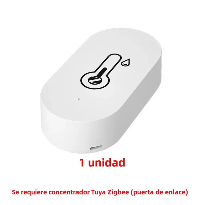 Sensor Inteligente De Temperatura Y Humedad ZigBee Tuya Para Interior Controlado Por Alexa Y Google Home Batería Incluida - 1
