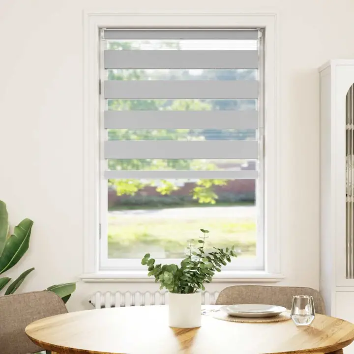 Estor cebra gris claro 70x150 cm tejido ancho 65,9 cm poliéster - 1