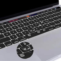 Cubierta De Teclado Ultrafina Para MacBook pro 13" Y 15" (Modelo :A2159 A1706 A1707 A1989 A1990) Con Barra Táctil En Inglés Material De Silicona Resistente Al Polvo Y Agua - details 2