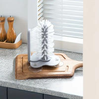 Cepillo De Tulipán Para Vajilla Limpieza De Vaso De Agua Y Té Cepillo De Cocina Ideal Para Limpieza De Oquedades Y Lavabo Herramienta De Limpieza Plástica Resistente - details 1