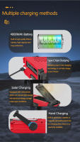 Luz De Emergencia LED USB 4000 mAh Con Radio Solar Recargable Portátil Para Camping Y Uso Exterior Función De Flashlight Incluida - details 7