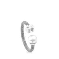 Anillo original de Malla TAOS de Plata 925 con Perla - details 0