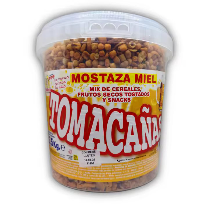 Churruca Tomacañas mix de frutos secos sabor miel y mostaza bote 3.5 kgs. - 1