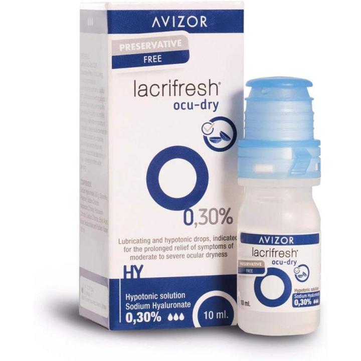 Gotas Oculares Avizor Lacrifresh Ocu-Dry 0.30%  Gotas Ojos Secos  Alivia la sequedad ocular moderada o severa  Bote 10ml