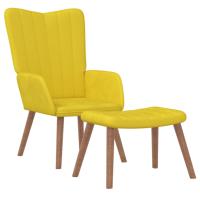 vidaXL Sillón de relax con taburete terciopelo Gris claro, Gris oscuro, Verde oscuro Sillon Dormitorio Sillon Comodos Silla Relax Sillón Sofá - details 3