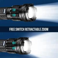 Linterna Táctica，Una linterna multifuncional para exteriores, con un zoom telescópico super brillante, luz de campamento recargable, ideal para viajes, camping, senderismo, pesca y emergencias. - details 4