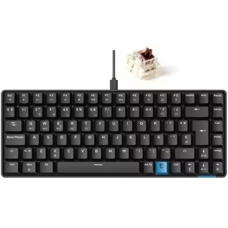 Teclado Gaming Mecánico Inalámbrico Hiditec GM1K/ Hot-Swap switch Gateron Brown - 1