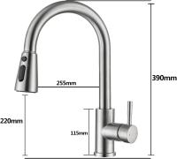 Grifo de Cocina con Ducha Extraíble de Acero Inoxidable Resistente - details 6