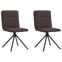 vidaXL Sillas de comedor 2 unidades tela en color Gris oscuro/Taupé/Gris nube y más | cómodas modernas ergonómicas para comedor cocina salón hogar - details 4