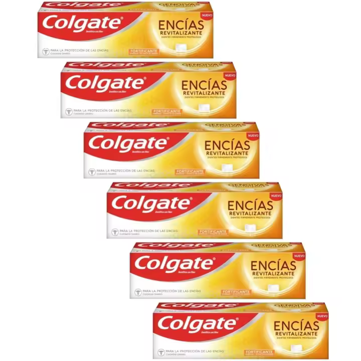 COLGATE Encías Revitalizante - pasta de dientes - Dientes perfectamente protegidos - pack AHORRO de 6 unidades de 75ml - 1