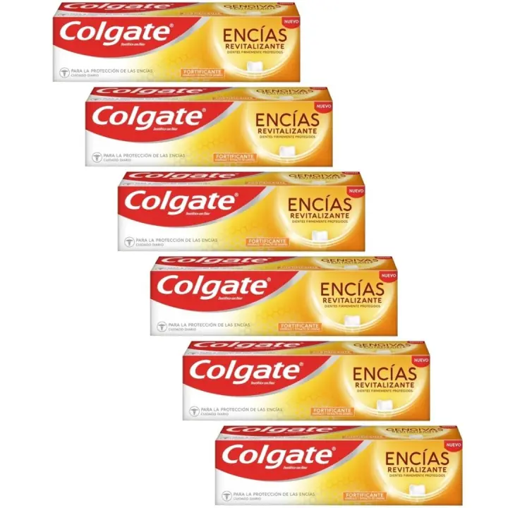 COLGATE Encías Revitalizante - pasta de dientes - Dientes perfectamente protegidos - pack AHORRO de 6 unidades de 75ml - 1