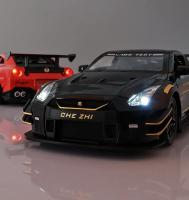 Nissan GTR R35 De 1:24 Coche Deportivo Diecast Modelo De Metal Juguete Para Colección Simulación Con Retroceso Para Niños - details 5