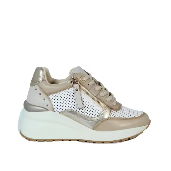 ZAPATILLAS DE CUÑA EN PIEL CARMELA 16226602 BEIGE - 1