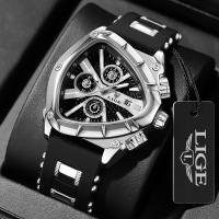 Reloj De Pulsera Deportivo Para Hombre LIGE Lujo Impermeable Con Dial Grande Cuarzo Reloj De Pulsera De Negocios Con Manos Luminosas Y Marcadores Arábigos - details 18