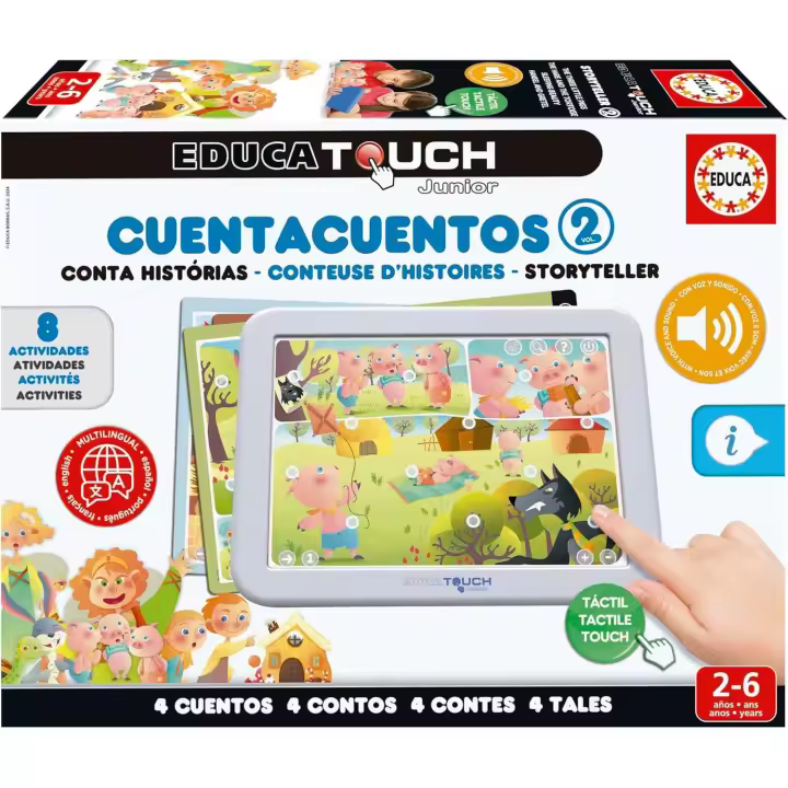 EDUCA Touch Junior Cuentacuentos 2 ,con música y Canciones Juego Educativo + 2 años Educa 17952 - 1
